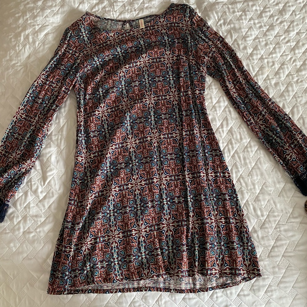 Long sleeve mini dress